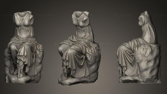 Статуи античные и исторические (Клио, STKA_0779) 3D модель для ЧПУ станка